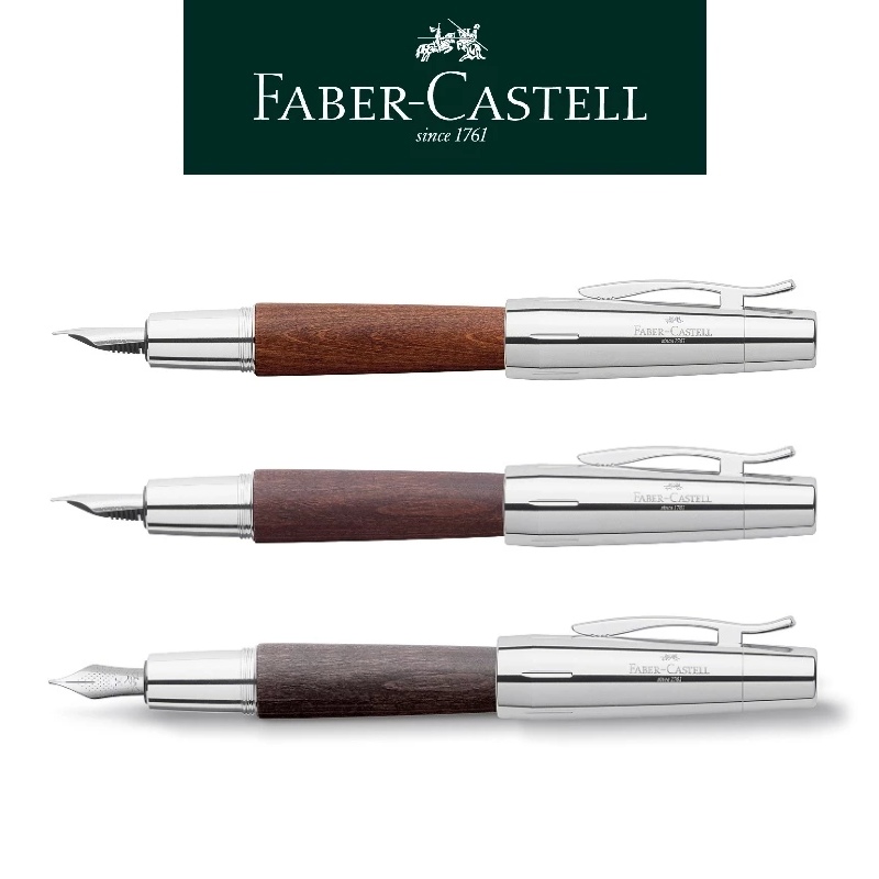免費客製化刻字【Faber-Castell】E-MOTION梨木鋼筆 木質筆桿 送禮首選 台灣輝柏✿50B004